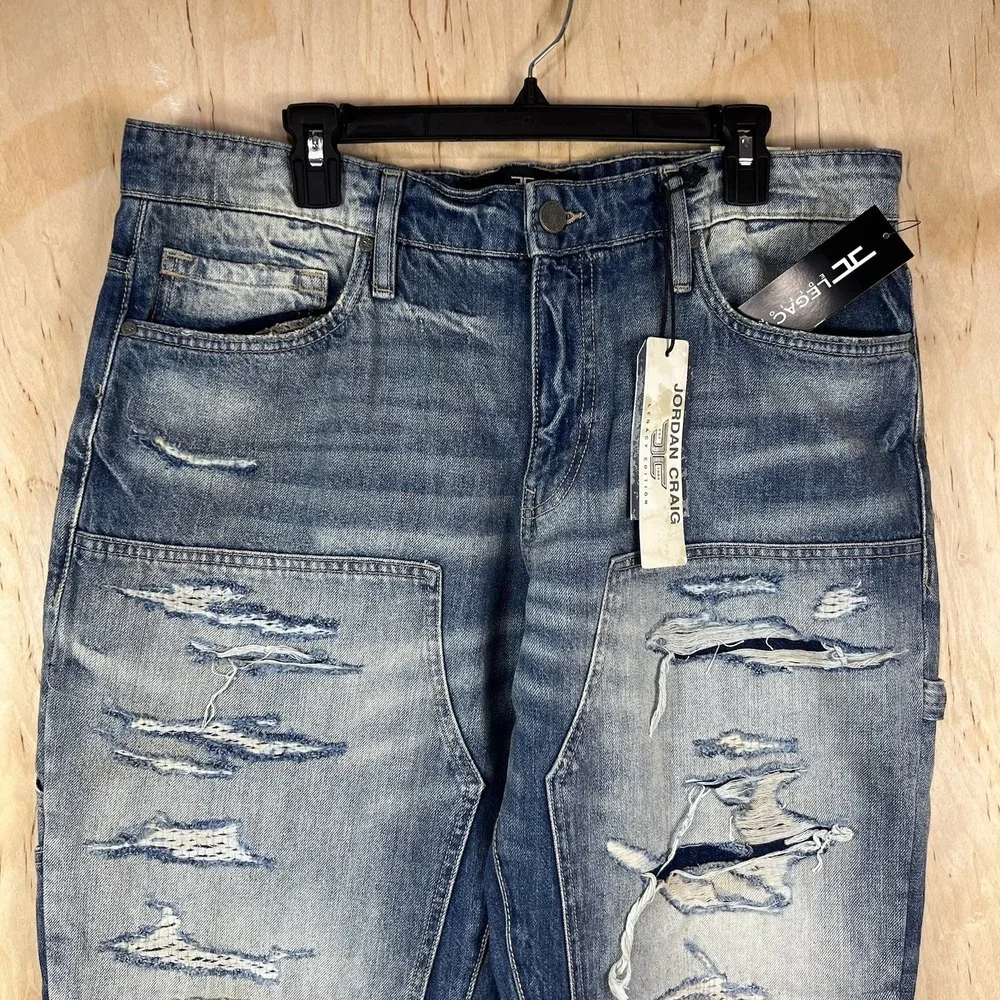 Jordan Craig Aaron Carpenter Jeans 36x34 Sand Wash Paint Splatter Distressed